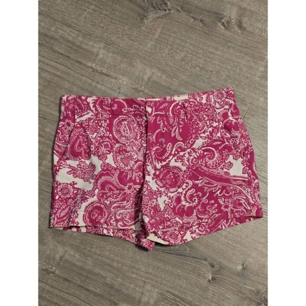 Joe Fresh Women's Pink and White Paisley Shorts‎ Waist 30in